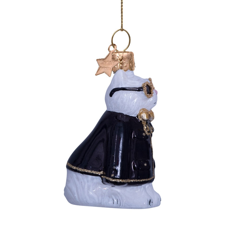 Fashionista kat juleophæng - H7,5 cm.